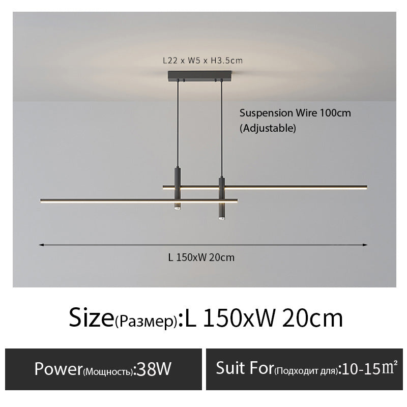 Lustre Simple moderne Bar Taipei bande minimaliste européenne