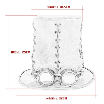 Chapeau haut de forme vintage européen et américain d'Halloween