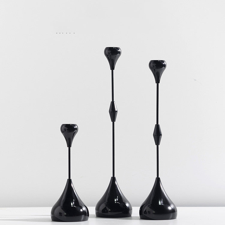 Water Drop Alloy Candle Holder Creative Desktop