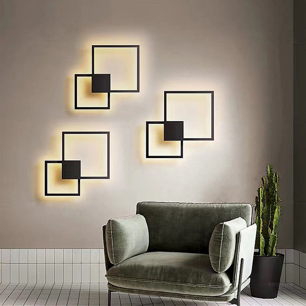 Aplique de pared con forma LED de línea geométrica simple