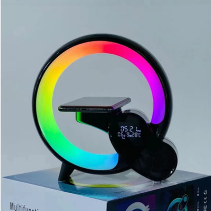 Grand haut-parleur Bluetooth G, horloge lumineuse d'ambiance colorée Portable