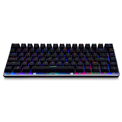 Teclado mecánico negro AK33rgb, teclado para juegos, ordenador portátil de escritorio, tecla completa, sin prisas por comer pollo, teclado de artefacto