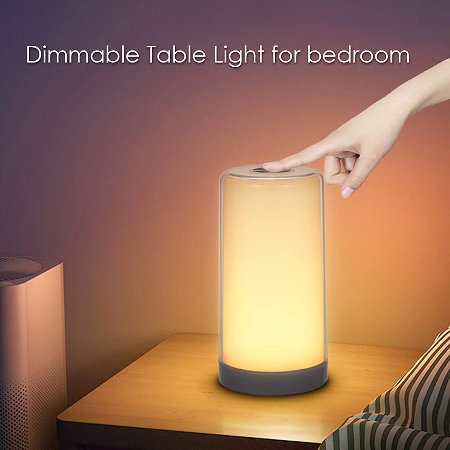 Smart Table Lamp Touch Sensing Atmosphere Lamp Color Light Dimming Led Small Night Light