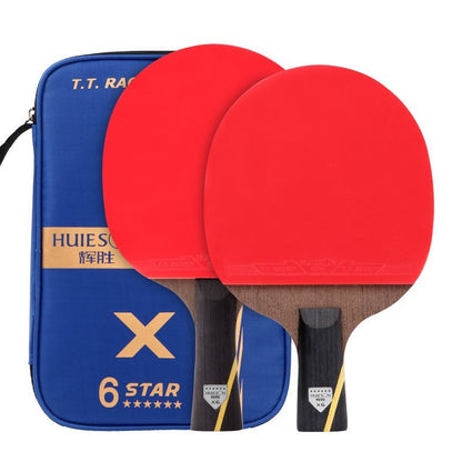 Double-sided anti-adhesive six-star table tennis racket