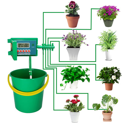 Kits de riego por goteo para el hogar, microautomático, sistema de riego con controlador inteligente para jardín