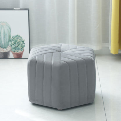 Simple Solid Color Hexagonal Household Living Room Coffee Table Stool