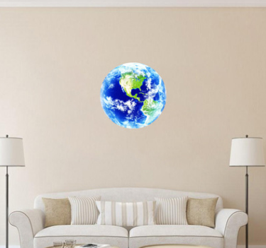 Glow In The Dark 3D Earth Wall Sticker LIVRAISON MONDIALE GRATUITE