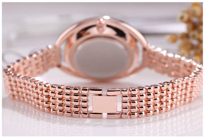 Montre femme diamant d'eau montre britannique bracelet en acier montre étanche pour femme