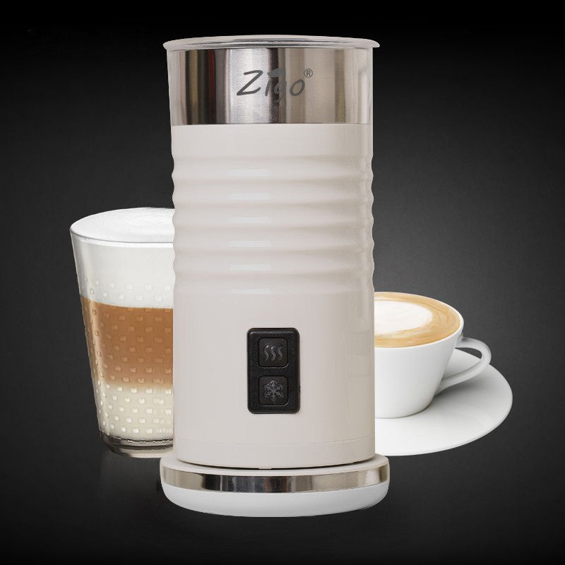 Electric hot and cold milk frother