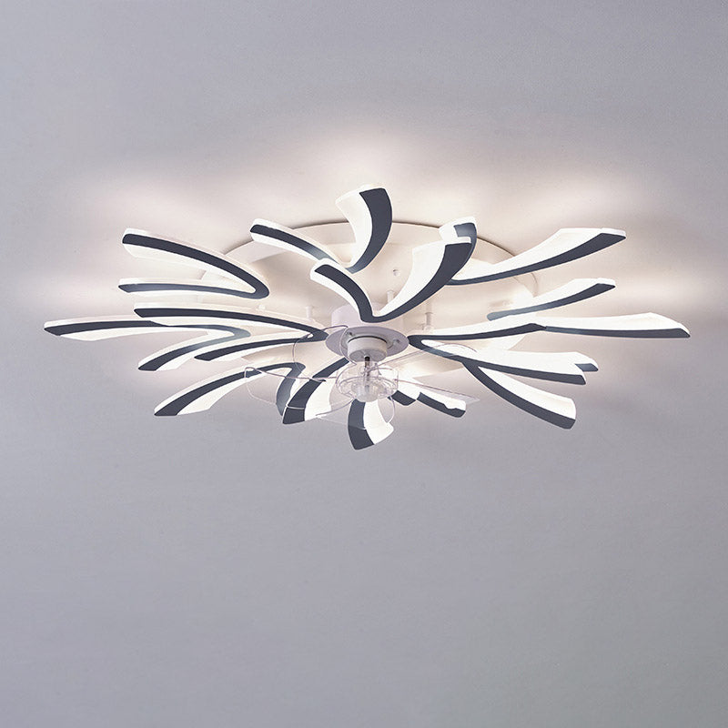 Modern Simple Living Room Light New Quiet Bedroom Ceiling Fan Light