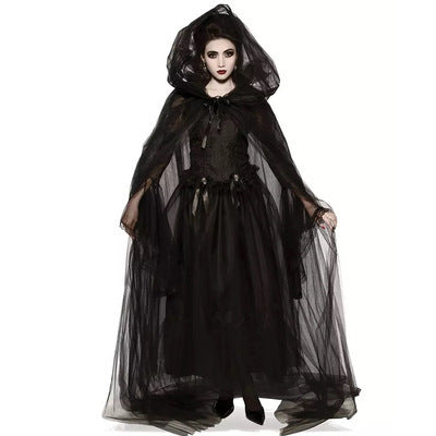 Ensemble de vêtements d'horreur pour déguisement de Maléfique pour Halloween