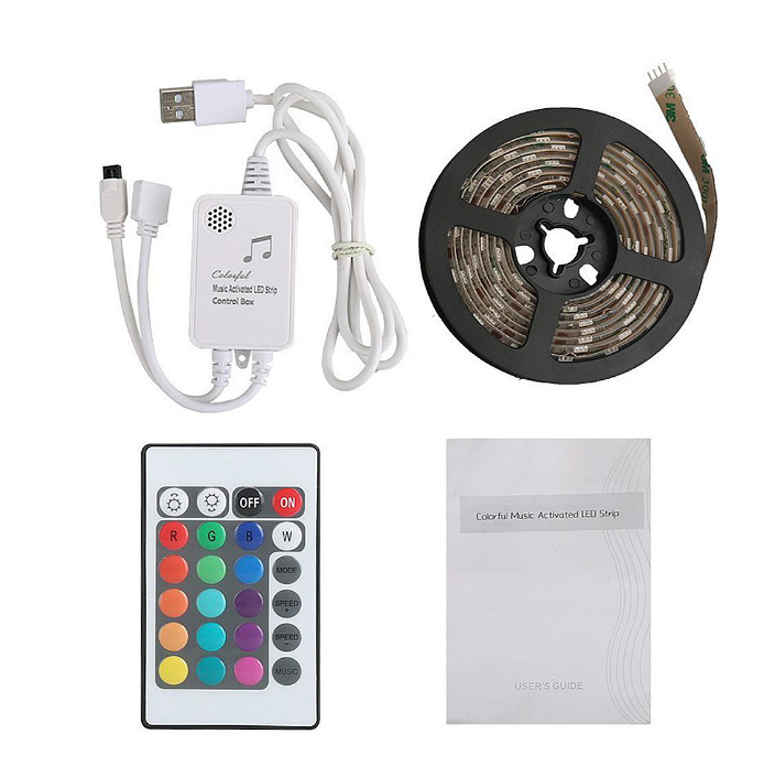 Tira LED que cambia de color con control remoto