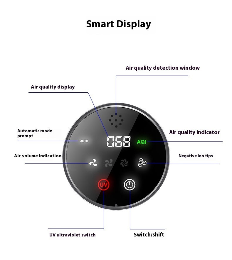 Purificateur d'air de voiture intelligent, élimination du formaldéhyde, barre d'oxygène anionique