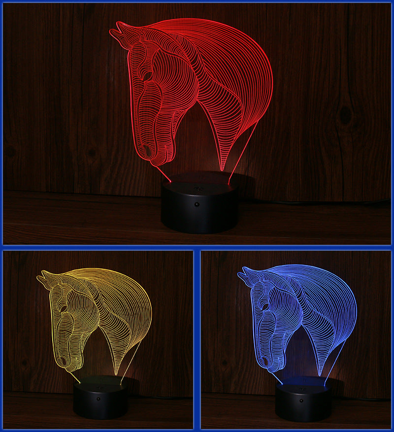 veilleuses LED tête de cheval