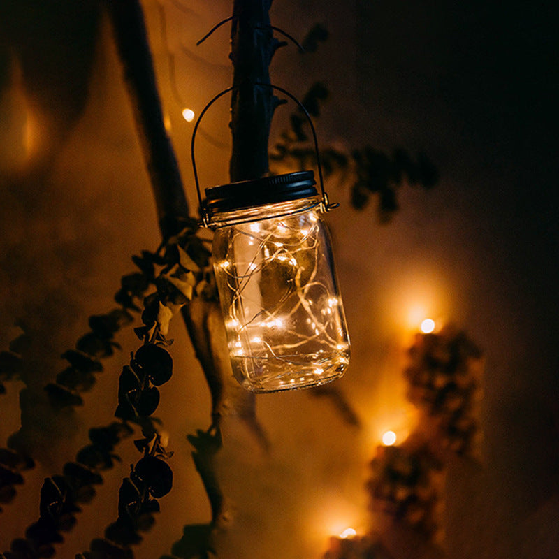 Solar Mason Jar Light Decoración Mason Jar Light Luz colgante para exteriores Mason Jar Light String