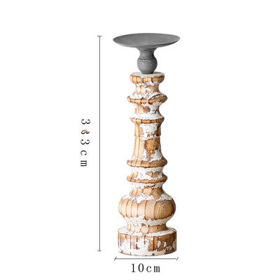 Poteau de chandelier en bois pour meubles américains