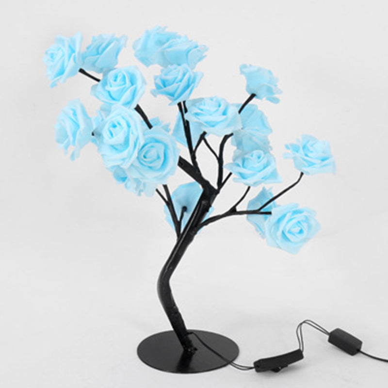 Luz LED para árbol rosa, luz para árbol pequeño