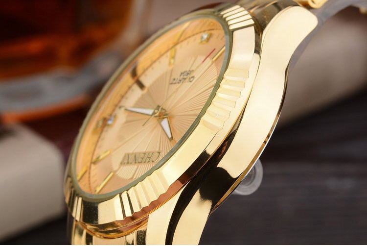 Montres habillées en or pour hommes de marque de luxe en acier inoxydable