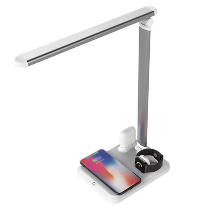 Lampe de bureau LED 4 en 1 avec chargeur sans fil