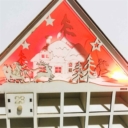 Décorations de calendrier de Noël en bois