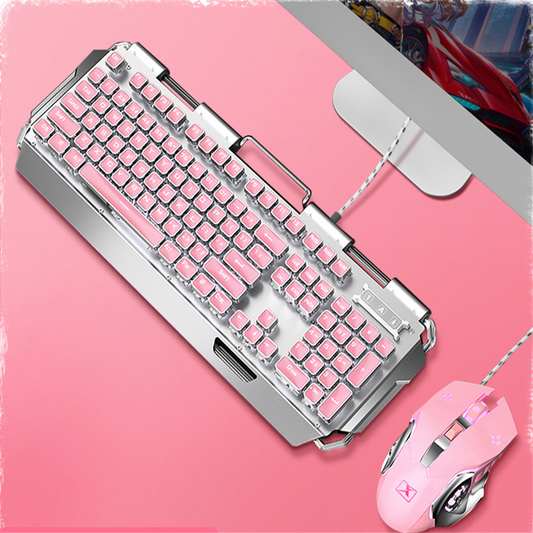 Teclado mecánico real rosa