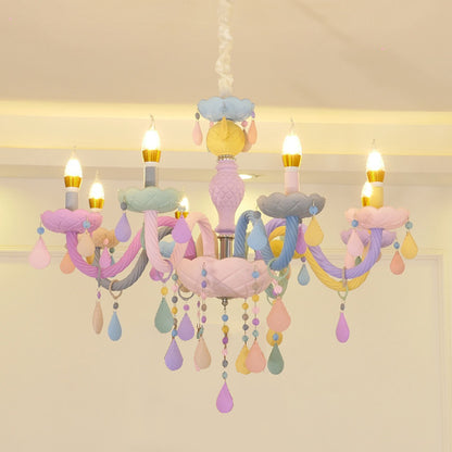 Lampes de chambre en cristal macaron