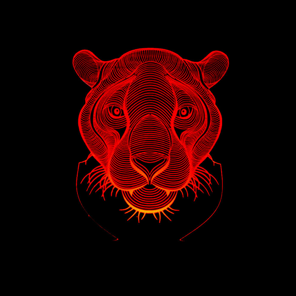 Lampe 3D Lion Calme