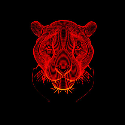 Calm Lion 3D Lamp