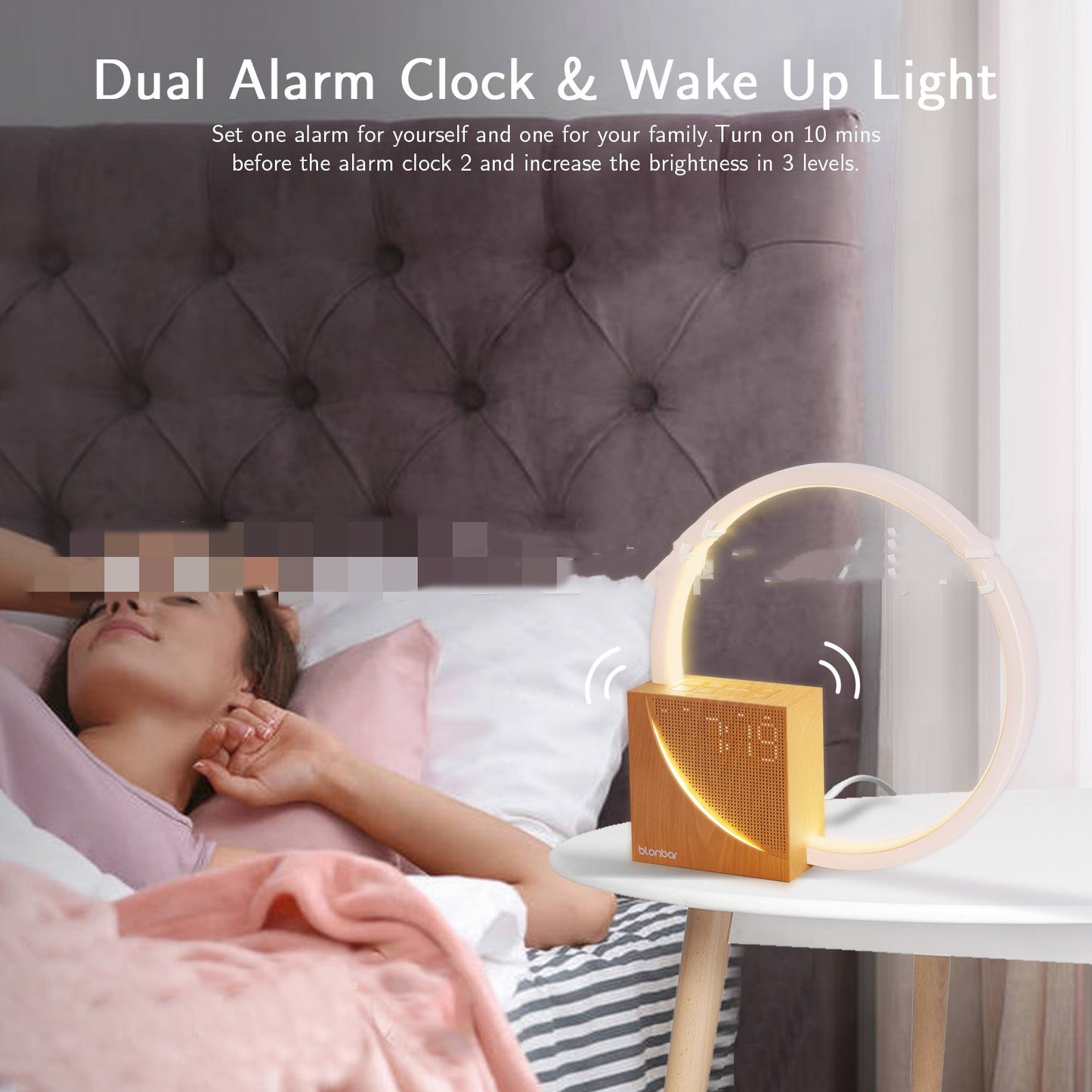 Multifunctional Lamp Alarm Clock White Noise 10W