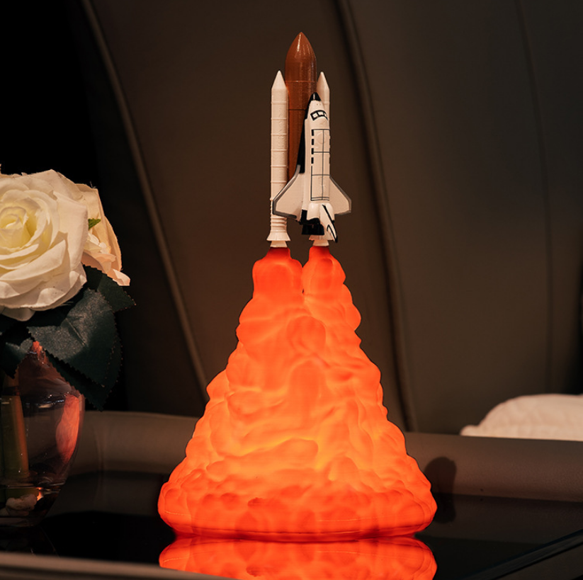 3D Print Rocket Space Shuttle Lamp Night Lamp