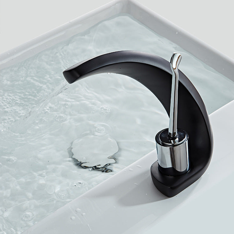 Grifo de lavabo empotrable simple de estilo nórdico de cobre para baño