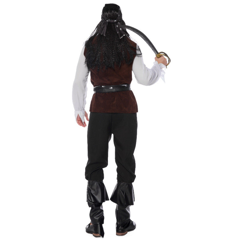 Ropa de cosplay para hombre Ropa de Halloween de Piratas del Caribe