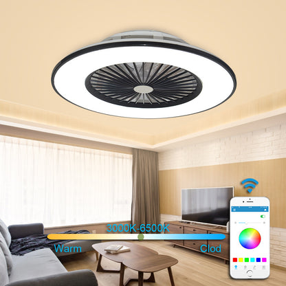 Invisible Modern Simple LED Fan Pendant Lamp