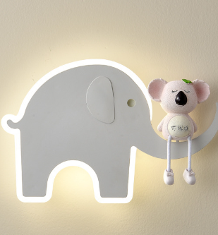 Children's Bedroom Bedside Wall Lamp Boy And Girl Room Eye Protection Cartoon Background Lamp