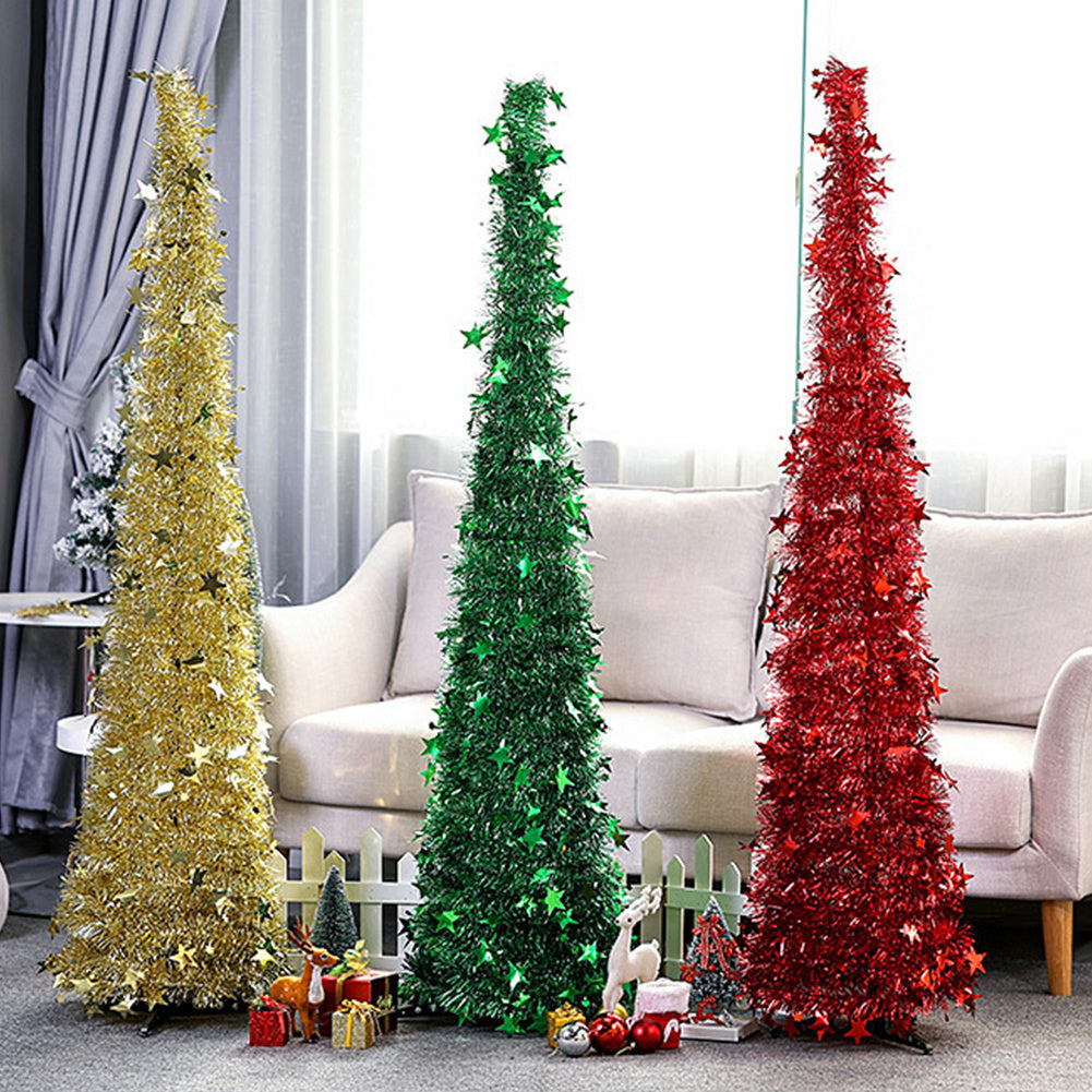 Sapin de Noël artificiel avec guirlandes et support Superbe sapin de Noël artificiel pliable pour décorations de Noël