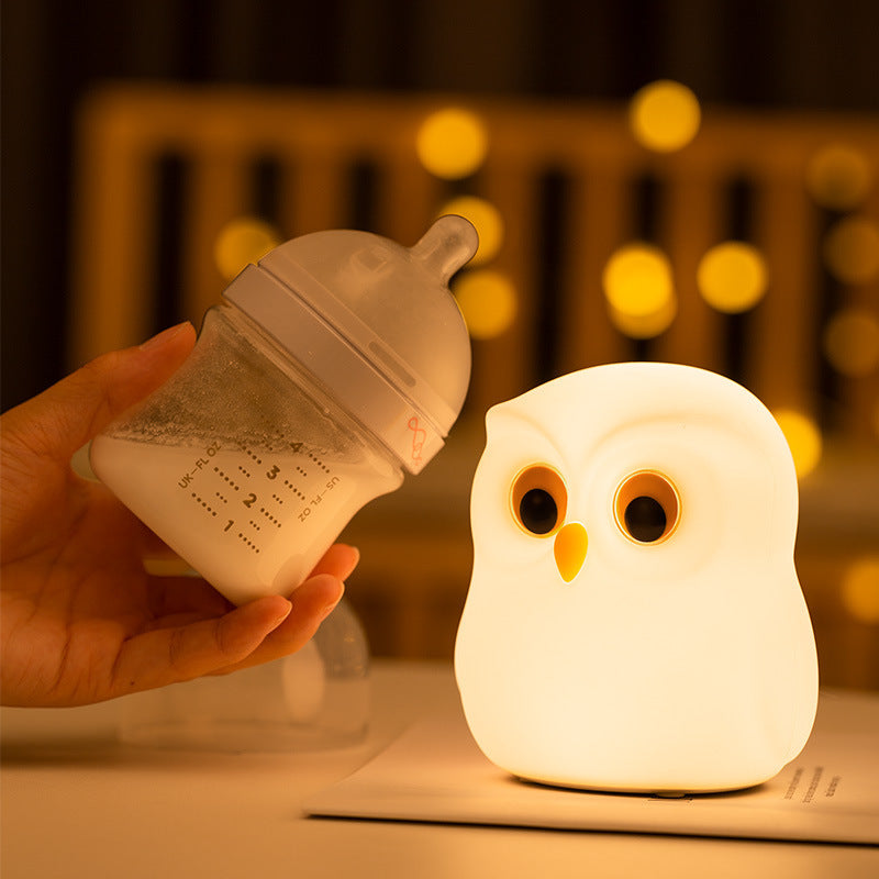 Owl Night Light Induction Bedroom Bedside Lamp