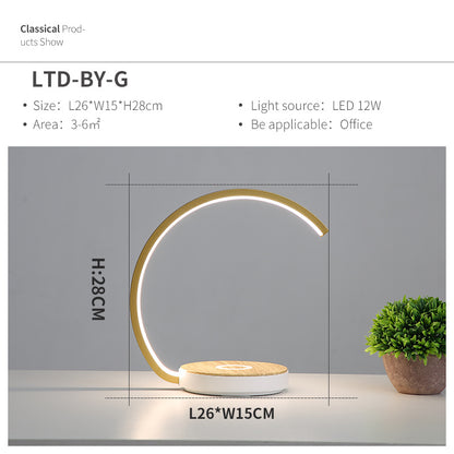 Wireless charging bedside lamp table lamp