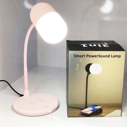 Wireless charging table lamp bluetooth speaker