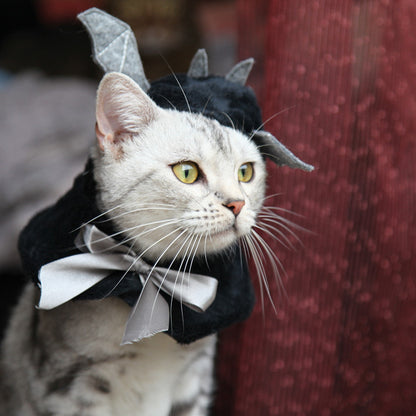 Cape à capuche super mignonne avec petites ailes de chauve-souris d'Halloween