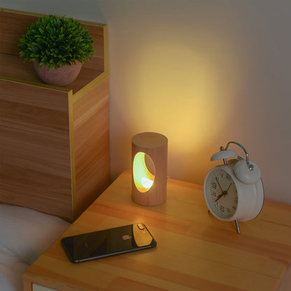 Solid wood LED reading lamp