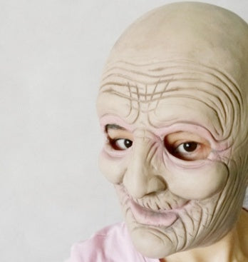 Halloween Horror Mask Funny Witch Cos Old Man Head Set Party Performance Ball Props