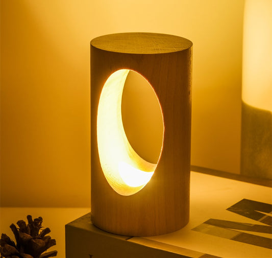 Lampe de lecture LED en bois massif