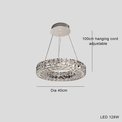 Lámpara de araña de cristal de estilo ligero, Led Simple moderno