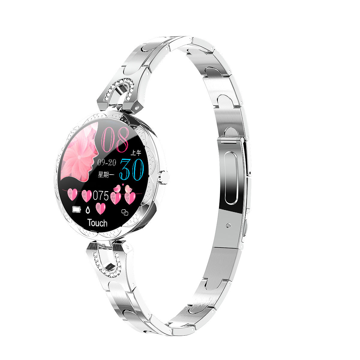 Reloj inteligente a la moda para mujer, dispositivo portátil resistente al agua, Monitor de ritmo cardíaco, reloj inteligente deportivo para mujer y mujer