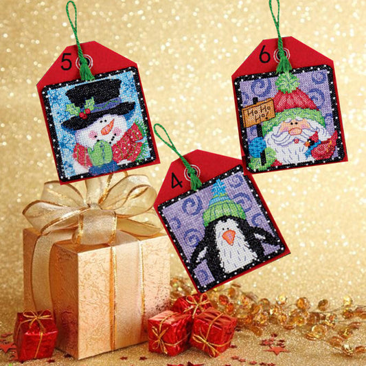 Cross stitch kit Christmas tree hanging