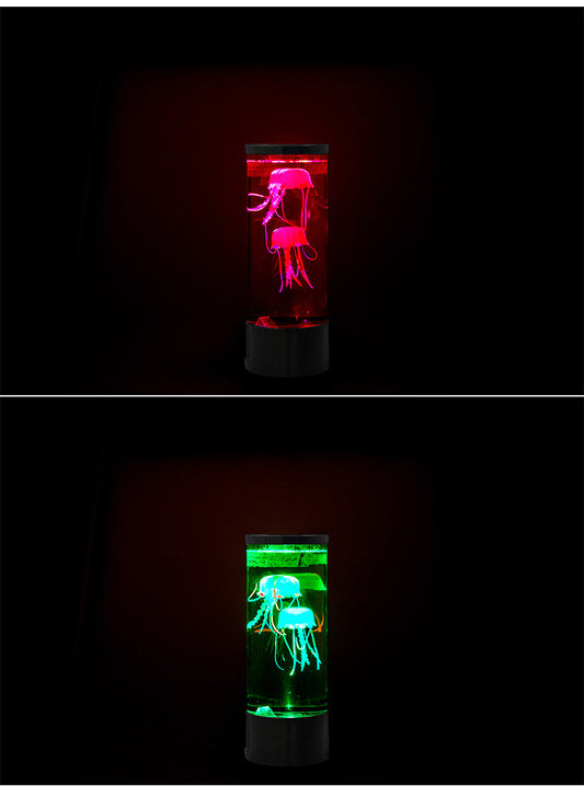 LED Jellyfish Night Light USB Charging Children Night Lamp Color Changing Relaxing Desktop Table LED Lamps Kids Christmas Gift