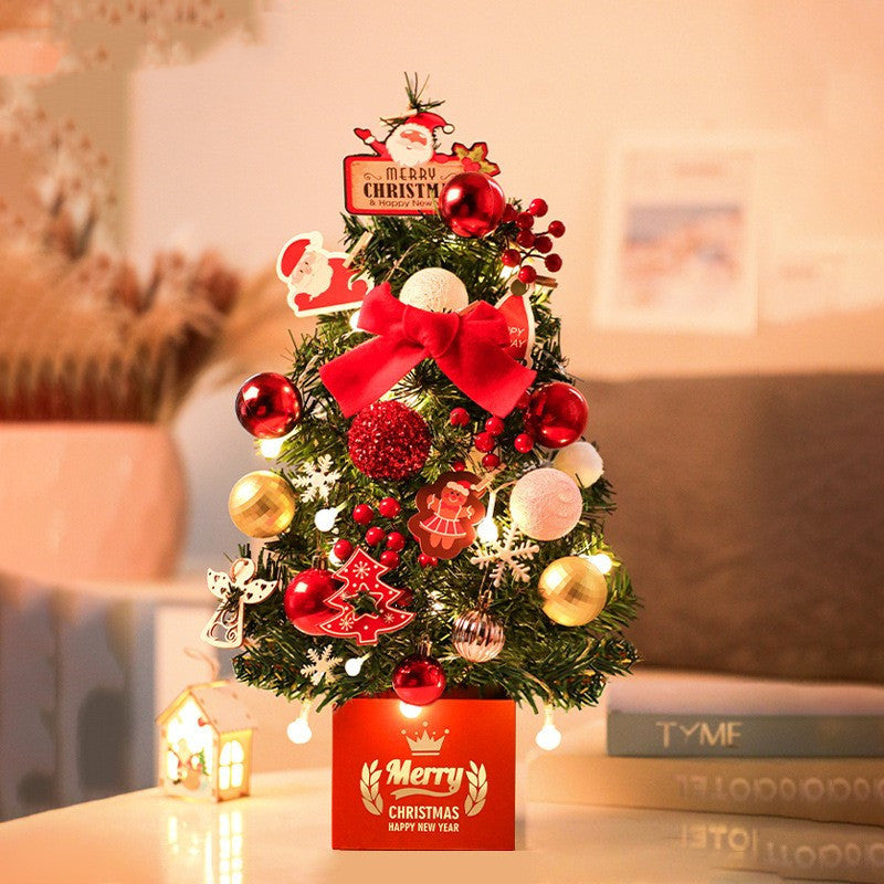 Adornos de decoración para el hogar con árbol de Navidad pequeño de escritorio