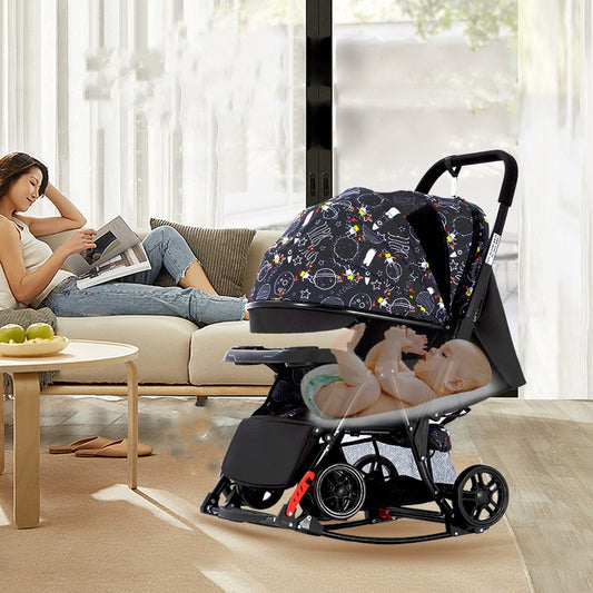 Poussette bébé assis couché multifonction pliable en un clic