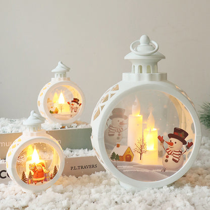 Christmas Decorations Candle Lights Retro Window Decorations