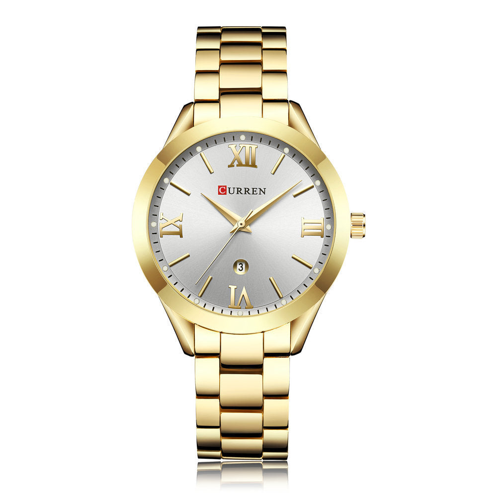 Reloj CURREN 9007 de oro rosa, relojes de cuarzo para mujer, reloj de pulsera de lujo para mujer, reloj femenino